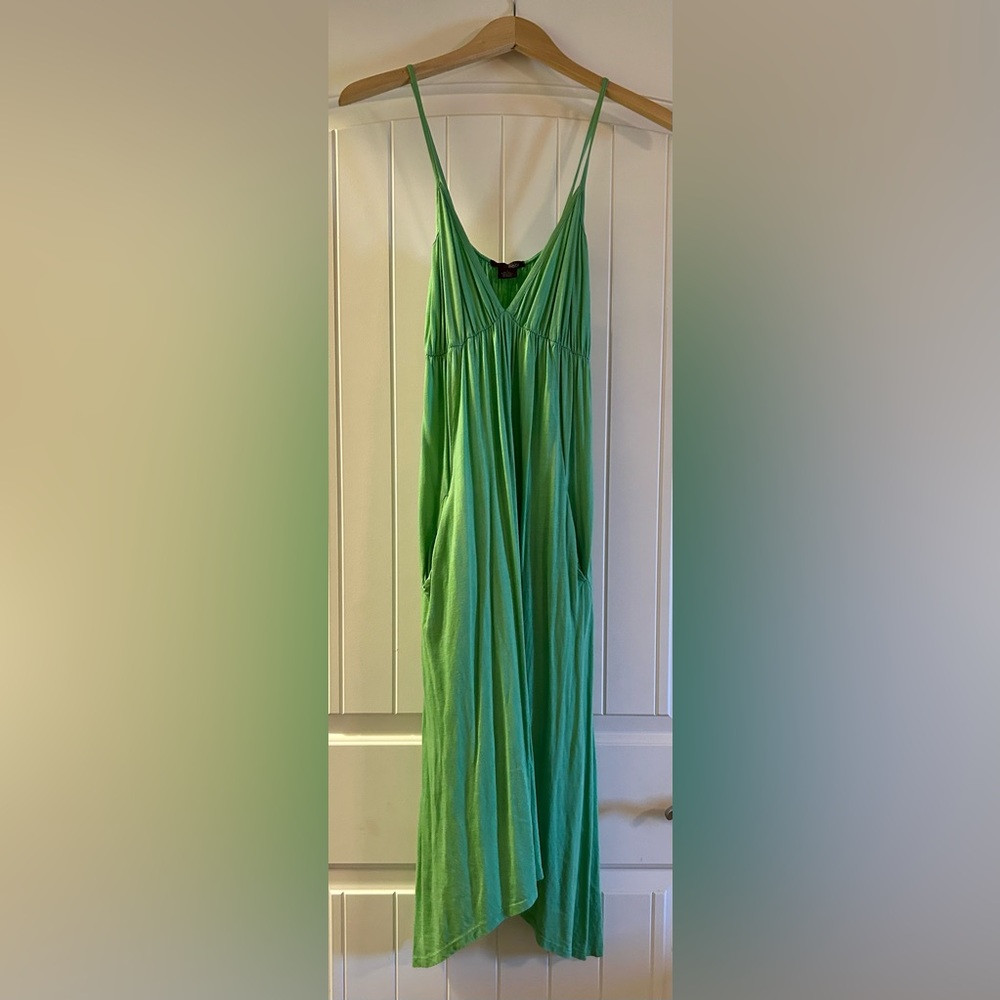 Bobi Green Spaghetti Strap Dress.  Size Small.